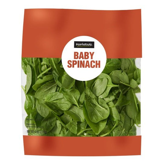 Marketside Fresh Baby Spinach, 6 oz Bag, Fresh
