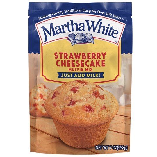 Martha White Strawberry Cheesecake Muffin Mix, 7 Oz Bag