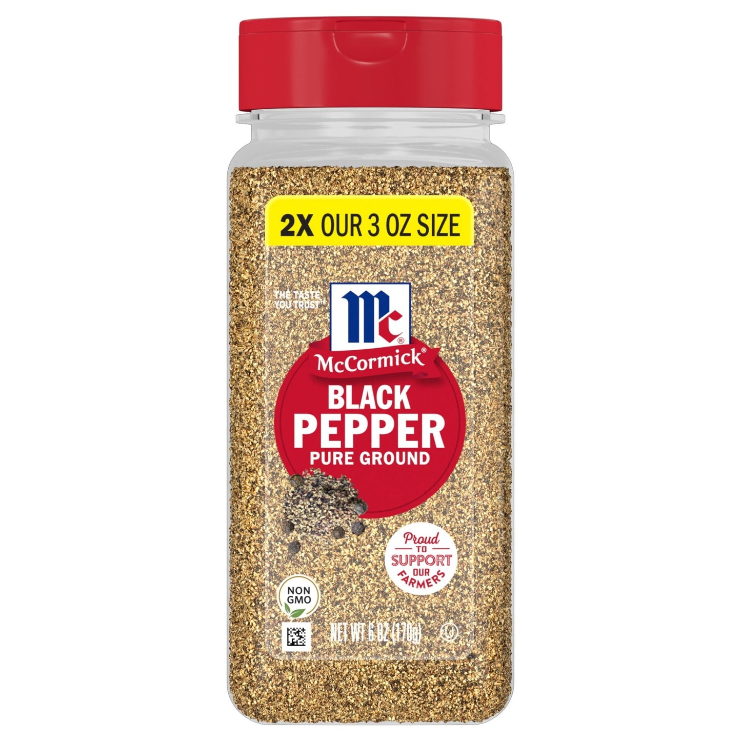 McCormick Black Pepper - Pure Ground, 6 oz Pepper & Peppercorns