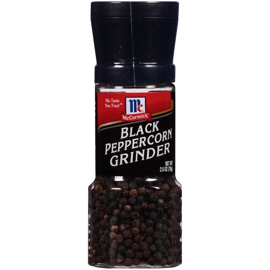 McCormick Black Peppercorn Grinder, 2.5 oz Pepper & Peppercorns