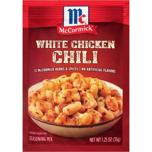 McCormick Chili Seasoning Mix - White Chicken Chili, 1.25 oz Mixed Spices & Seasonings