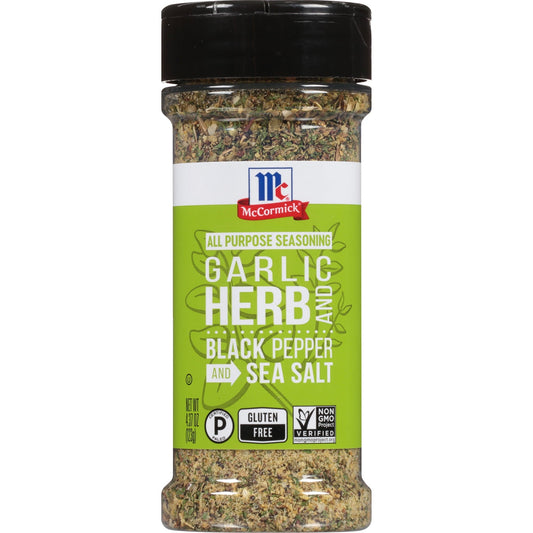 McCormick Garlic, Herb and Black Pepper and Sea Salt All Purpose Seasoning, 4.37 oz Mixed Spices & Seasonings