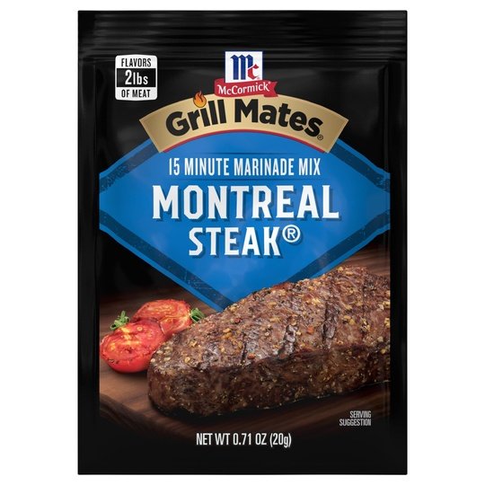 McCormick Grill Mates Montreal Steak Marinade Mix, 0.71 oz Mixed Spices & Seasonings