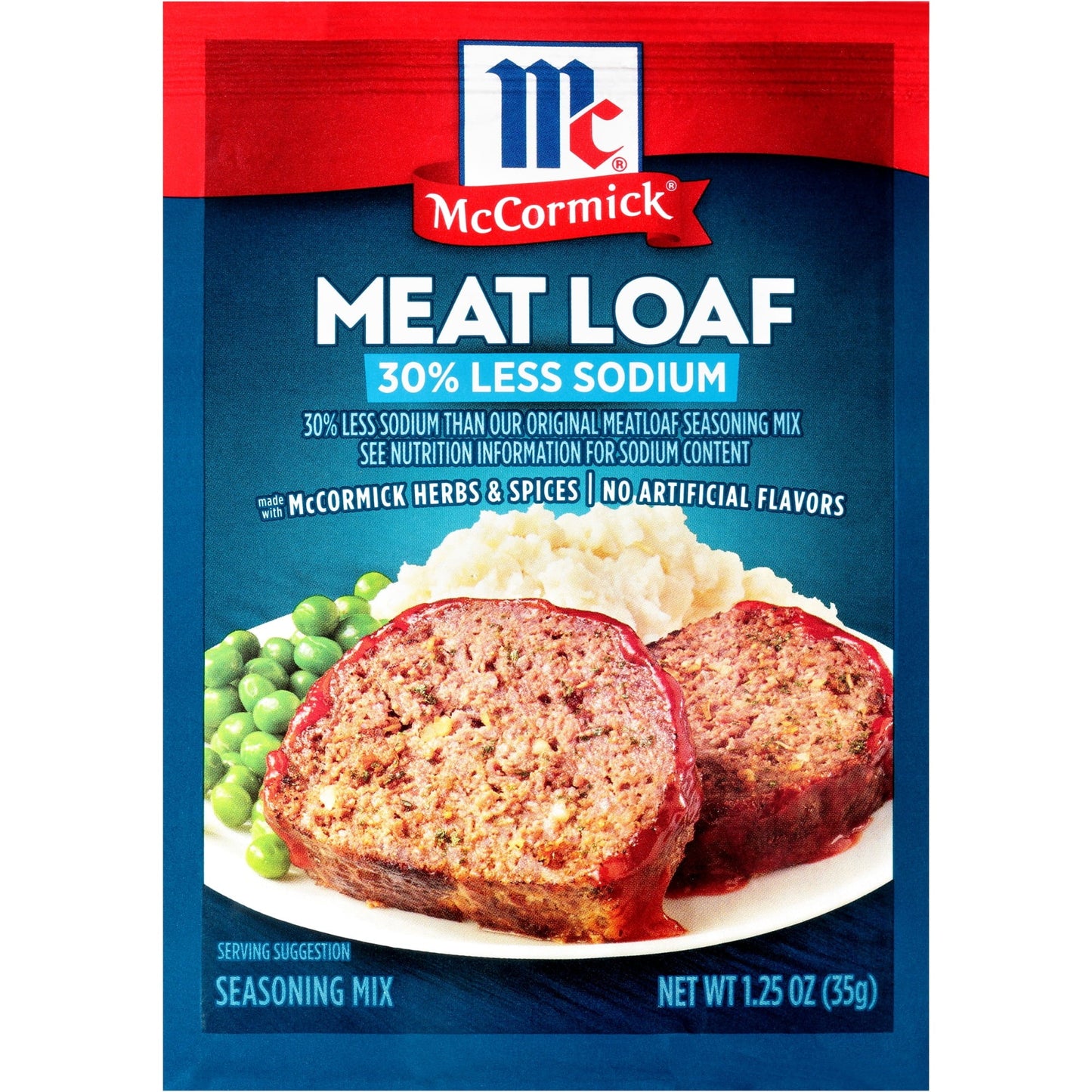 McCormick Meat Loaf Seasoning Mix - 30% Less Sodium, 1.25 oz Mixed Spices & Seasonings