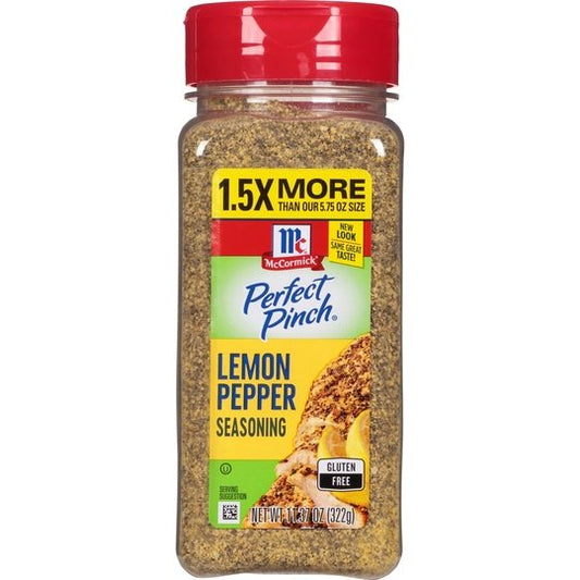 McCormick Perfect Pinch Lemon & Pepper Seasoning, 11.37 oz Mixed Spices & Seasonings