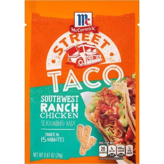 McCormick Taco Seasoning Mix - Southwest Ranch Chicken, 0.87 oz Mixed Spices & Seasonings