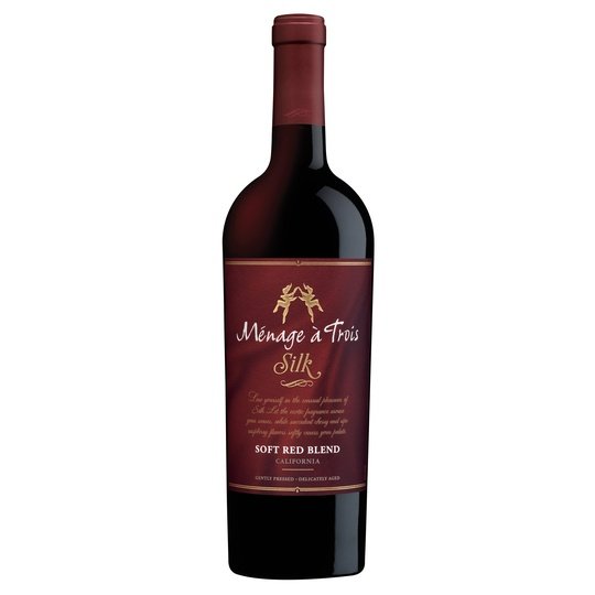 Menage a Trois Silk Red Wine, 750 ml Bottle