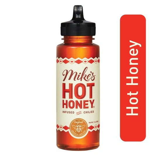 Mike's Hot Honey - Honey with a Kick, Sweetness & Heat, 100% Pure Honey, Shelf-Stable, Gluten-Free & Paleo, 12 oz Bottle