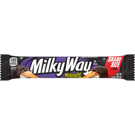 Milky Way Candy Midnight Dark Chocolate Bar, Share Size - 2.83 oz