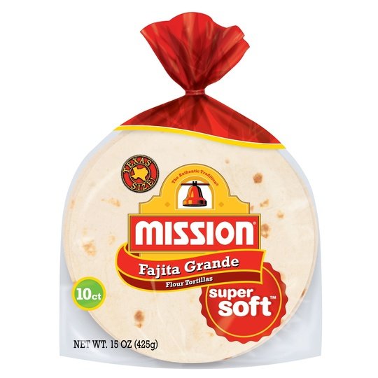 Mission Fajita Grande Flour Tortillas, 10 Count