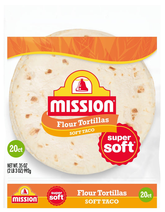 Mission Super Soft Taco Flour Tortillas, 20 Count