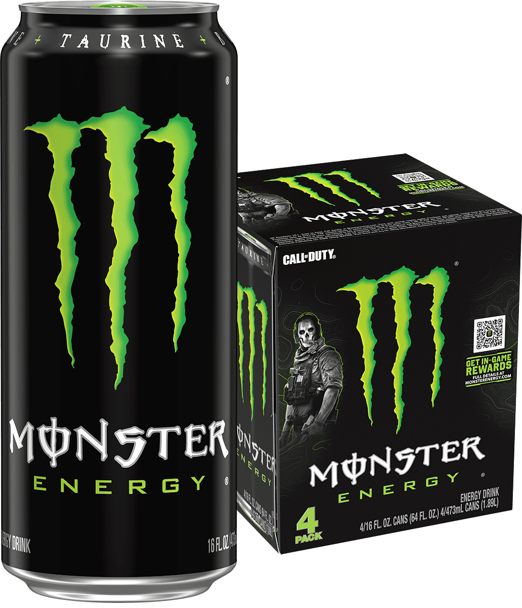 Monster Energy, Original Green, Energy Drink, 16 fl oz, 4 Pack