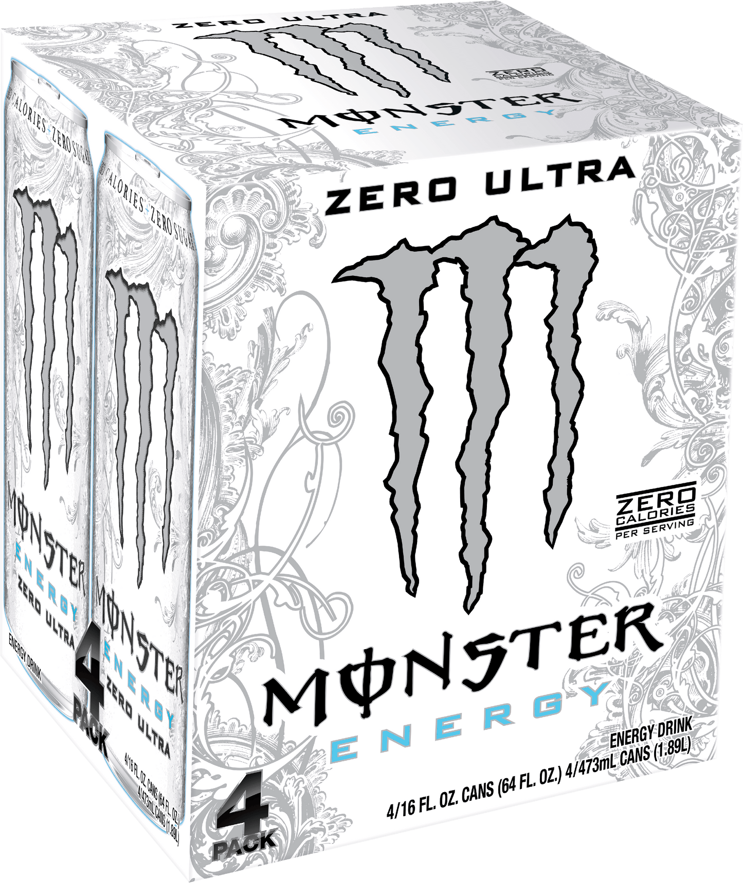 Monster Energy, Zero Ultra, Energy Drink, 16 fl oz, 4 Pack