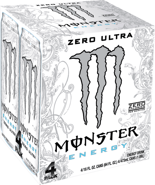 Monster Energy, Zero Ultra, Energy Drink, 16 fl oz, 4 Pack