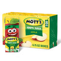 Mott's 100% Juice Original Apple Juice, 6.75 fl oz, 8 Count Boxes