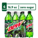 Mountain Dew Zero Sugar Citrus Soda Pop, 16.9 oz, 6 Pack Bottles