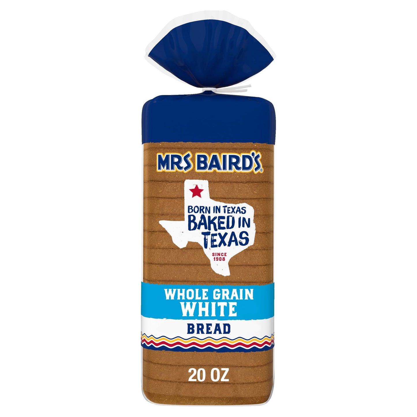 Mrs Baird's made with Whole Grain White Bread, 20 oz