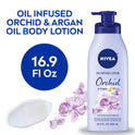 NIVEA Oil Infused Body Lotion, Orchid and Argan Oil, 16.9 Fl Oz Pump Bottle