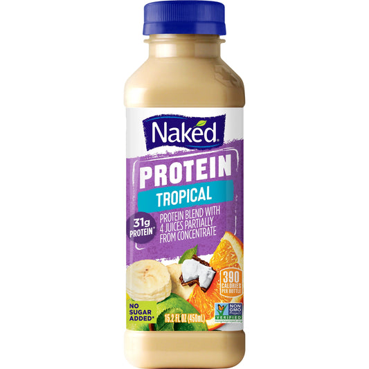 Naked Juice Protein Smoothie, Tropical Protein, 15.2 oz Bottle