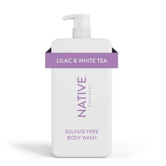 Native Natural Body Wash Pump, Lilac & White Tea, Sulfate Free, Paraben Free, 36 oz