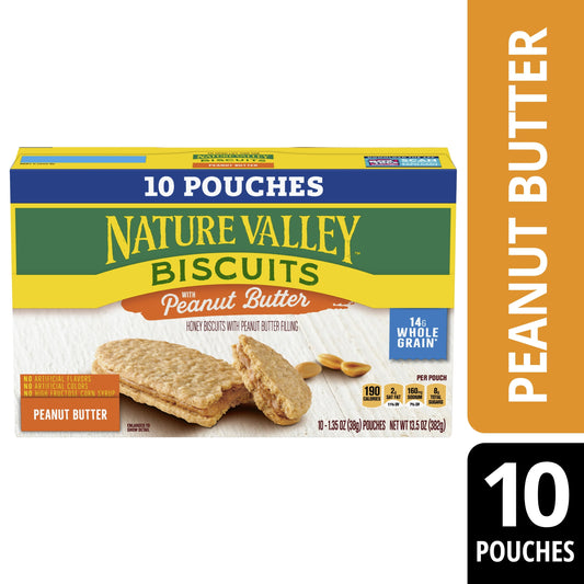 Nature Valley Biscuit Sandwiches, Peanut Butter, 10 ct, 13.5 OZ