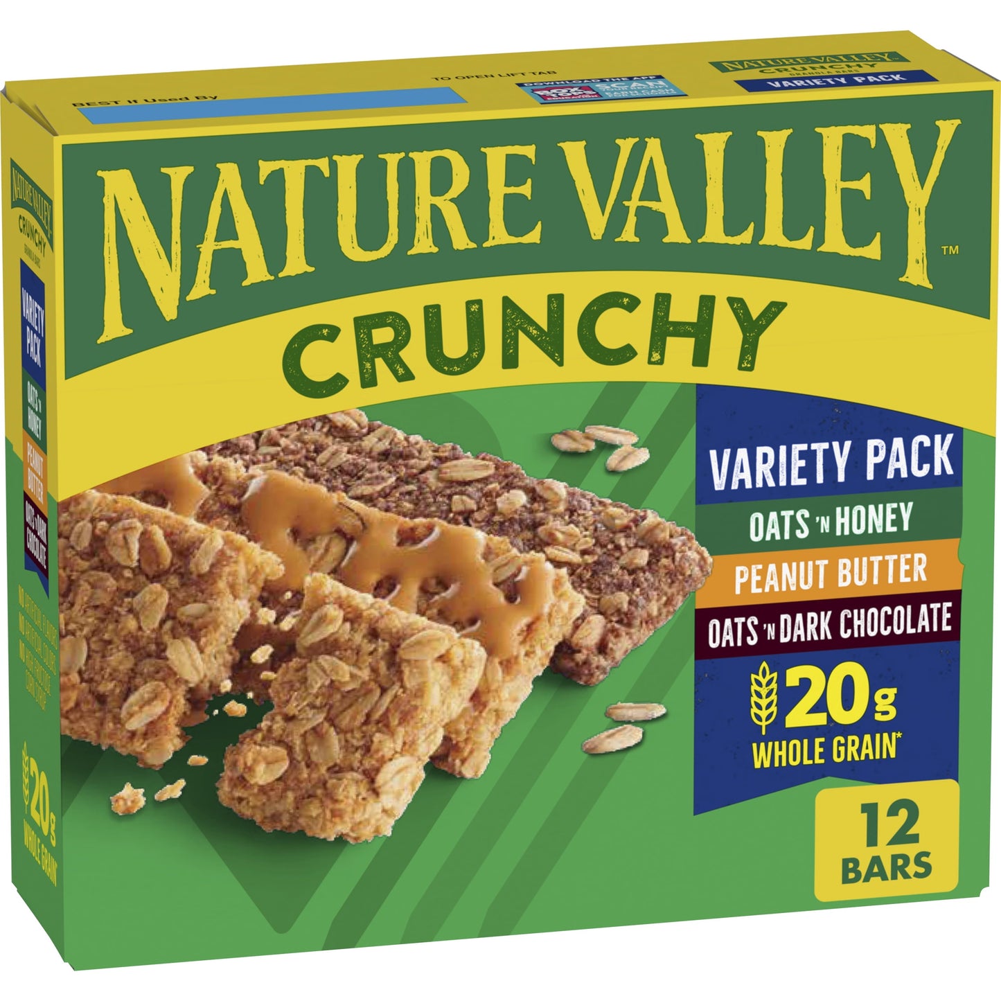 Nature Valley Crunchy Granola Bars, Variety Pack, 12 Bars, 8.94 OZ (6 Pouches)