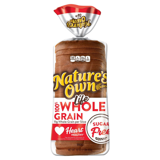 Nature's Own Life Sugar-Free 100% Whole Grain Bread Loaf, 16 oz