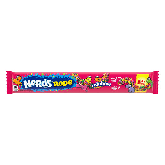 Nerds Rope Gummy & Crunchy Rainbow Candy, 0.92 oz