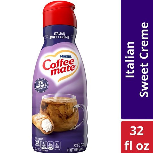 Nestle Coffee mate Italian Sweet Creme Liquid Coffee Creamer, 32 fl oz