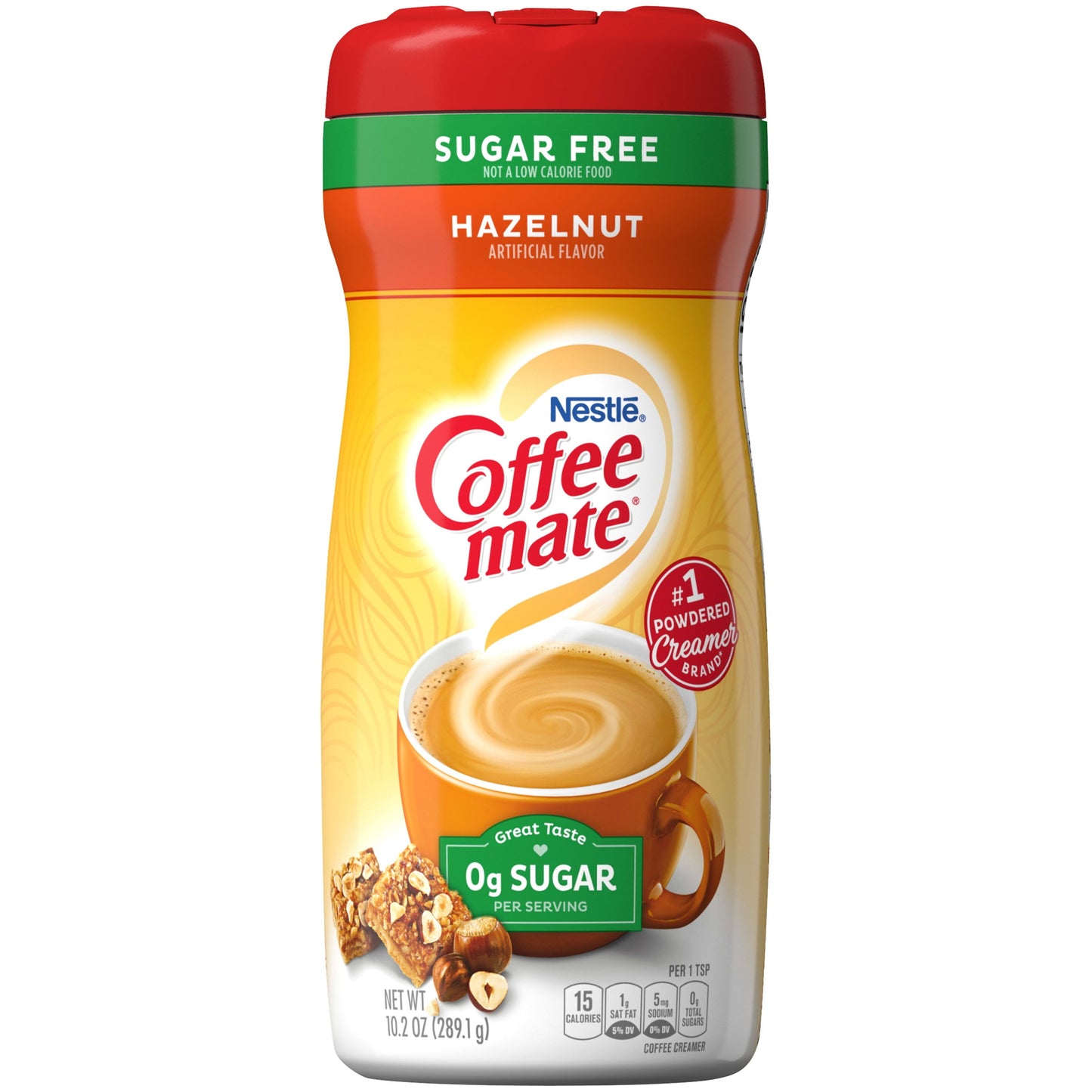 Nestle Coffee mate Sugar Free Hazelnut Powder Coffee Creamer, 10.2 oz