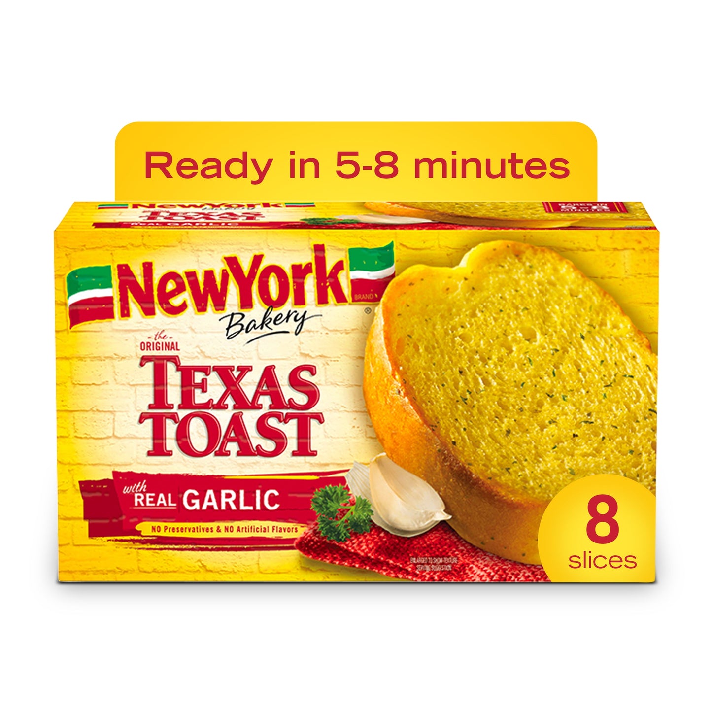 New York Bakery The Original Texas Toast with Real Garlic, 8 Ct Box