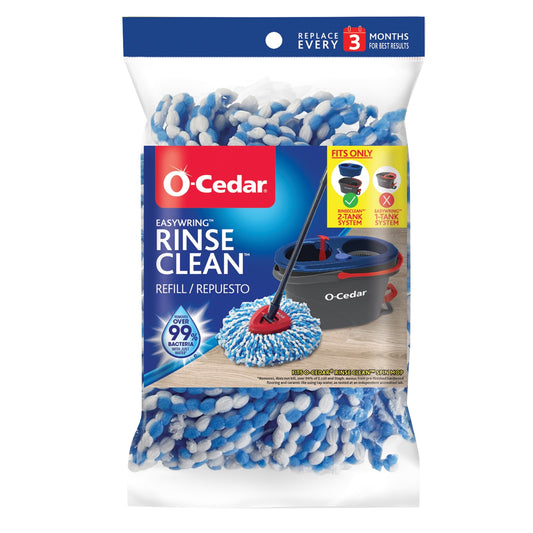 O-Cedar EasyWring™ RinseClean™ Spin Mop Refill, Removes 99% of Bacteria
