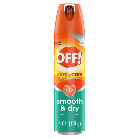 OFF! FamilyCare Insect Repellent I, Smooth & Dry Bug Repellent, 15% DEET Formula, 4 oz