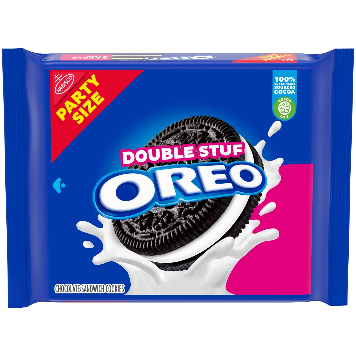 OREO Double Stuf Chocolate Sandwich Cookies, Party Size, 26.7 oz