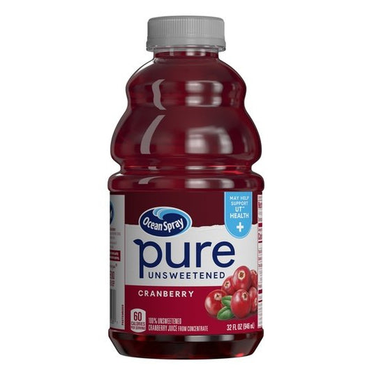 Ocean Spray Pure 100% Unsweetened Cranberry Juice, 32 fl oz