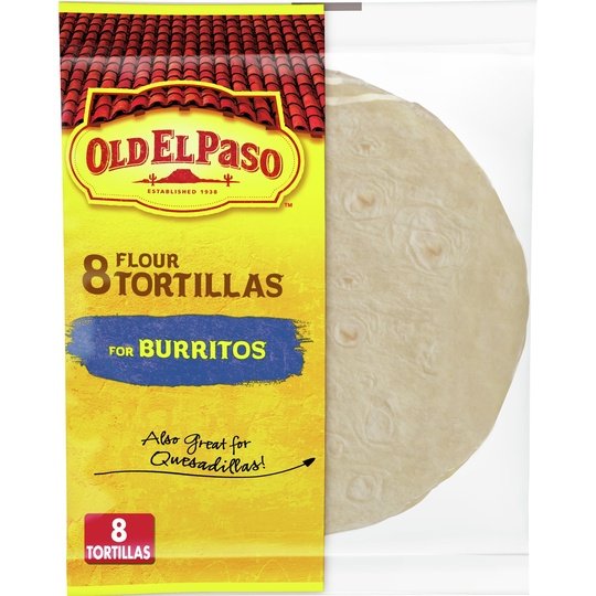 Old El Paso Flour Tortillas, for Burritos, 8 Ct., 11 Oz.