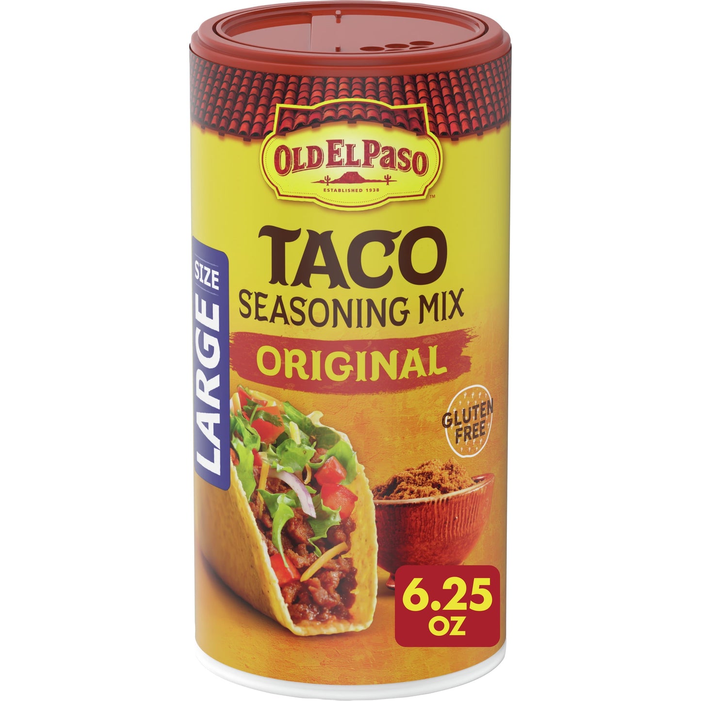 Old El Paso Taco Seasoning, Original, Large Size, 6.25 oz.