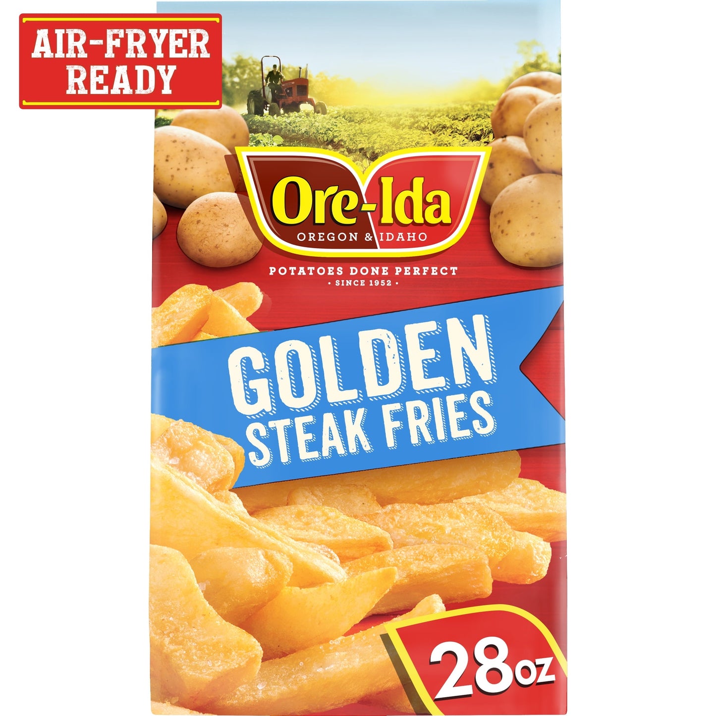 Ore-Ida Golden Thick Cut Steak French Fries, Fried Frozen Potatoes, 28 oz Bag