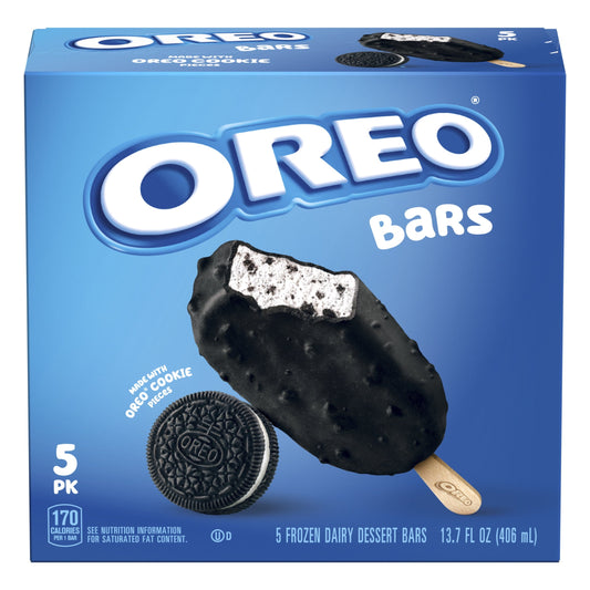 Oreo Frozen Dairy Dessert Ice Cream Bars Novelties, 5 Ct Package
