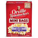 Orville Redenbacher's Movie Theater Butter Microwave Popcorn, Mini Bags, 1.5 Oz, 12 Ct