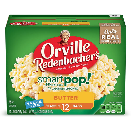 Orville Redenbacher's SmartPop! Butter Microwave Popcorn, 2.69 Oz, 12 Ct