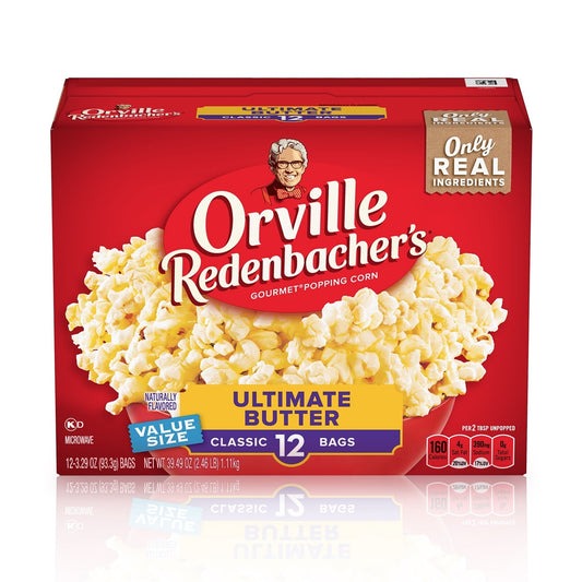 Orville Redenbacher's Ultimate Butter Microwave Popcorn, 3.29 Oz, 12 Ct