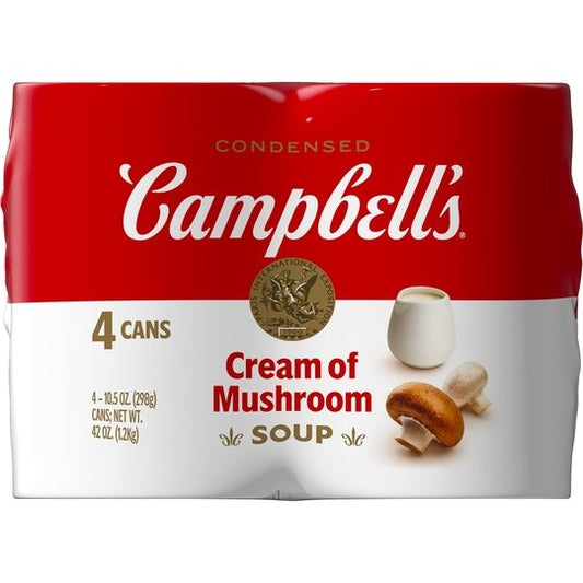 (Pack of 4) Campbell's Condensed Cream of Mushroom Soup, 10.5 oz Can