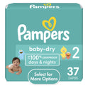 Pampers Baby Dry Diapers Size 2, 37 Count (Select for More Options)