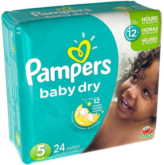 Pampers Baby Dry Diapers, Size 5