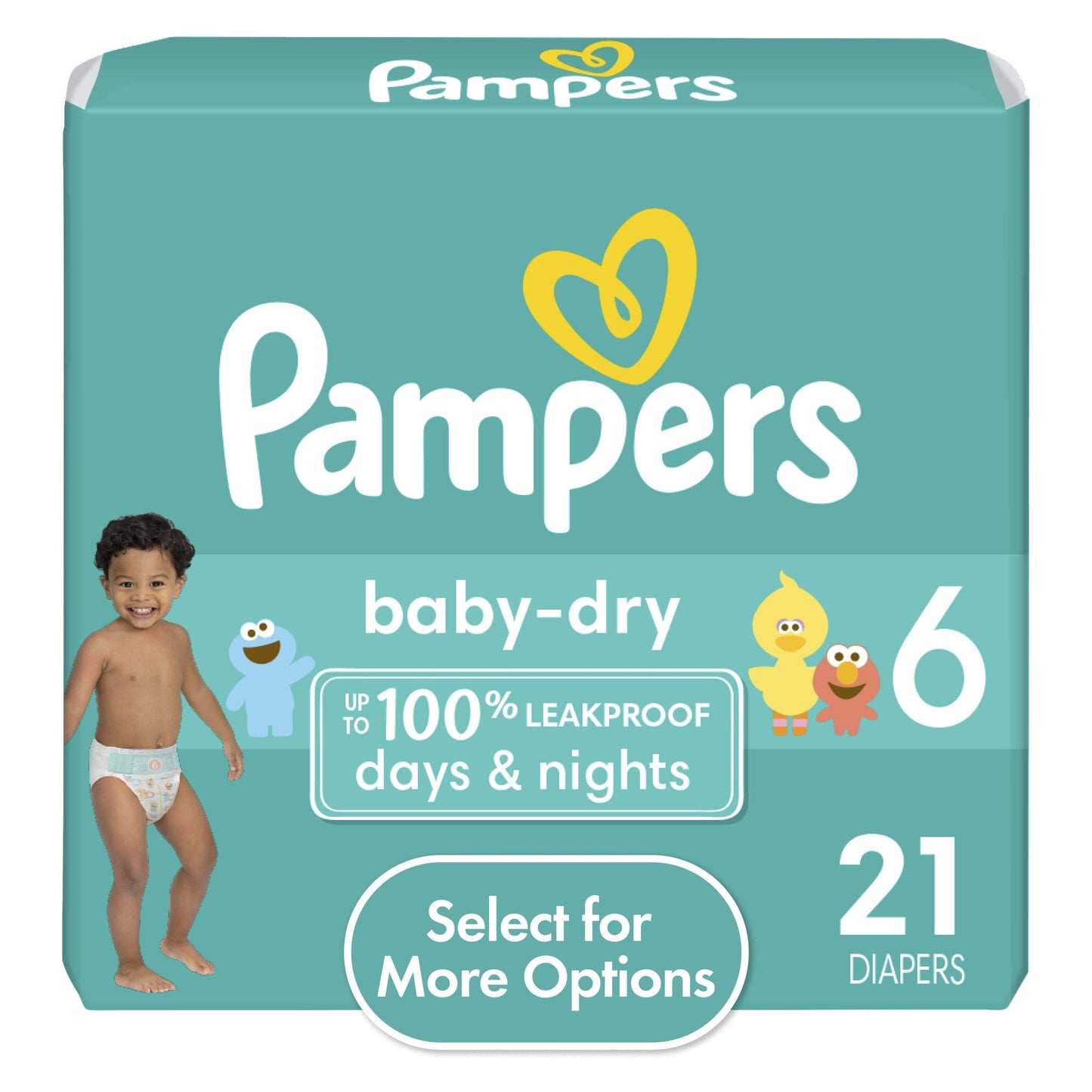 Pampers Baby Dry Diapers Size 6, 21 Count (Select for More Options)