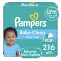 Pampers Baby Fresh Baby Wipes 3X Flip-Top Packs 216 Wipes