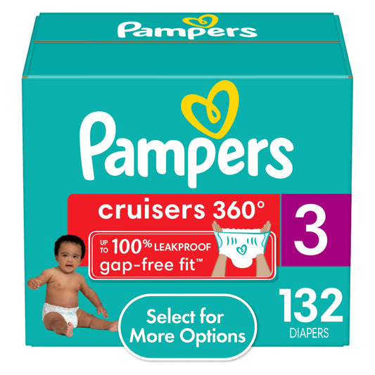 Pampers Cruisers 360 Diapers Size 3, 132 Count (Select for More Options)