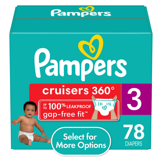 Pampers Cruisers 360 Diapers Size 3, 78 Count (Select for More Options)