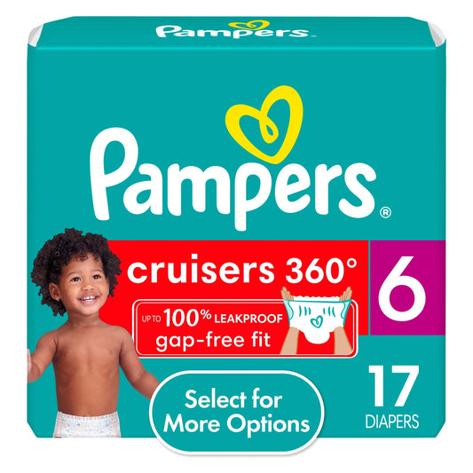 Pampers Cruisers 360 Diapers Size 6, 17 Count